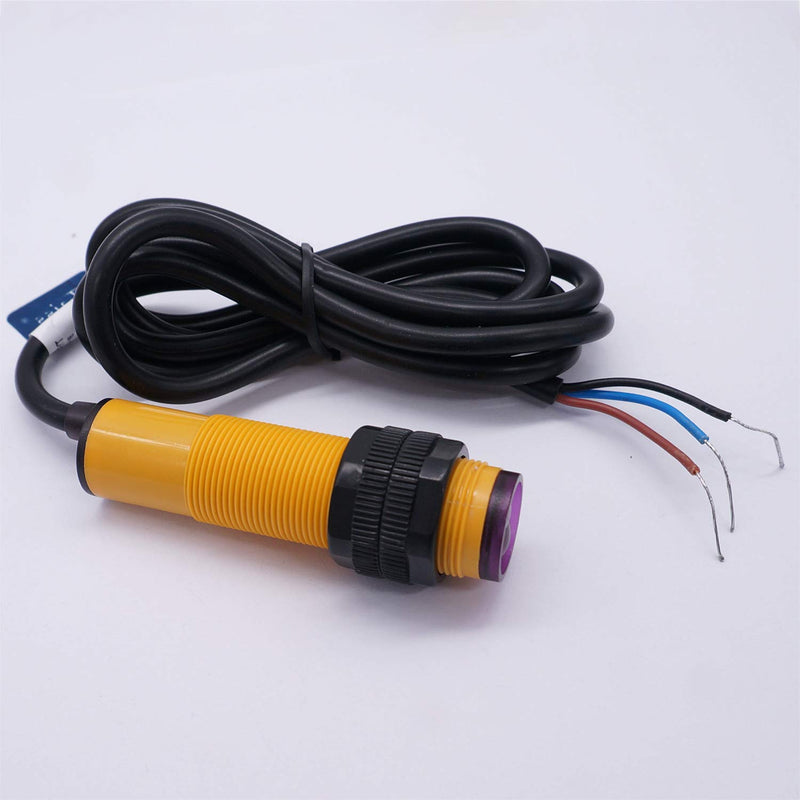 Taiss/30 cm Adjustable M18 Diffuse photoelectric Switch Sensor Optical Three Lines NPN NO (Normally Open) Proximity Switch 6-36VDC E3F-DS30C4 - LeoForward Australia