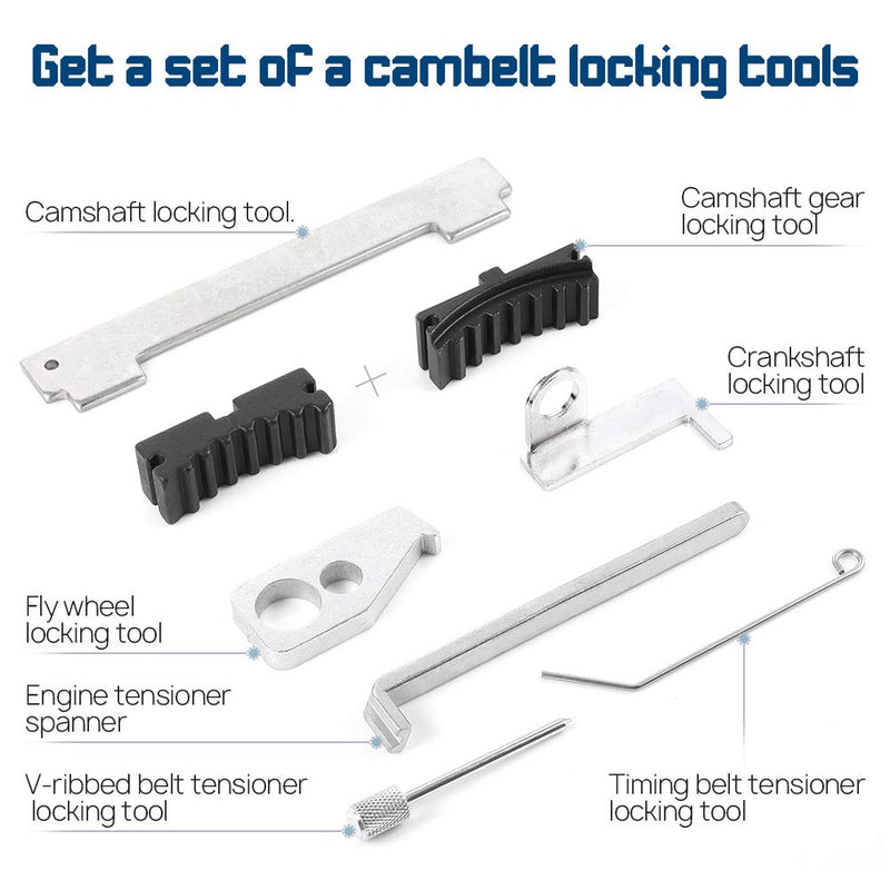  [AUSTRALIA] - BETOOLL HW8014 Engine Camshaft Tensioning Locking Alignment Timing Tool Kit for Chevrolet Alfa Romeo 16V 1.6 1.8