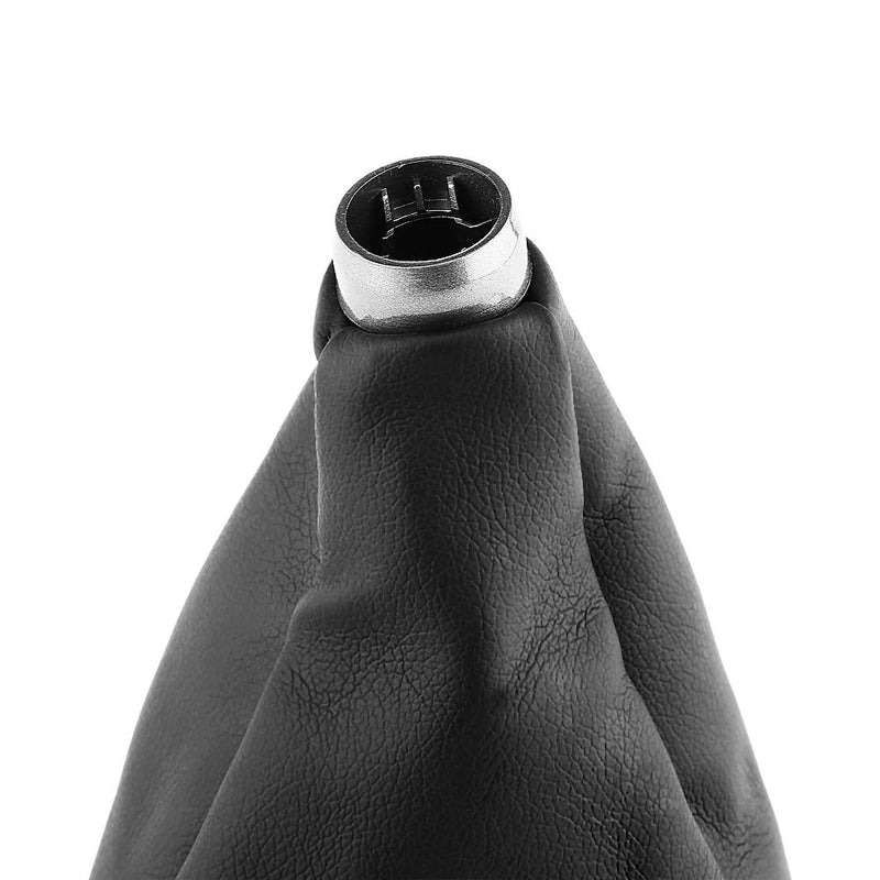  [AUSTRALIA] - Liusin Car Shift Knob Stick Shift Cover Manual Car Gear Gaiter Shift Shifter Boot Replacement Soft PU Leather for Honda Civic 2006-2012 (Black)