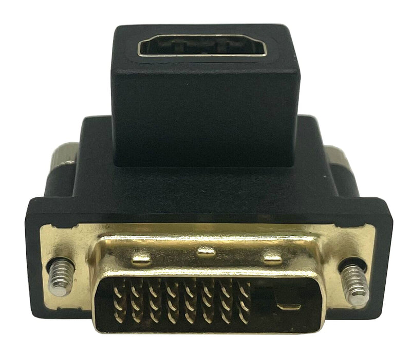  [AUSTRALIA] - Dafensoy 90 Degree Down Angled DVI to HDMI Adapter,Gilded DVI Male to HDMI Female,for Computer & HDTV & Graphics Card,Projector