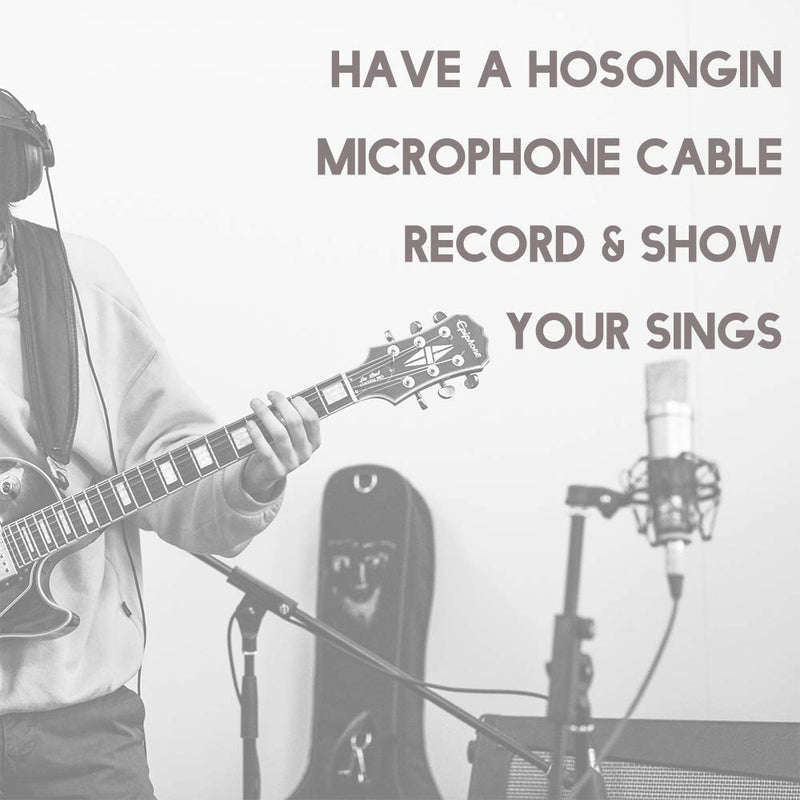  [AUSTRALIA] - USB Microphone Cable 6.6 Feet, HOSONGIN USB Male to XLR Female Mic Link Converter Cable Studio Audio Cable Connector Cords Adapter for Microphones or Recording Black PVC Jacket