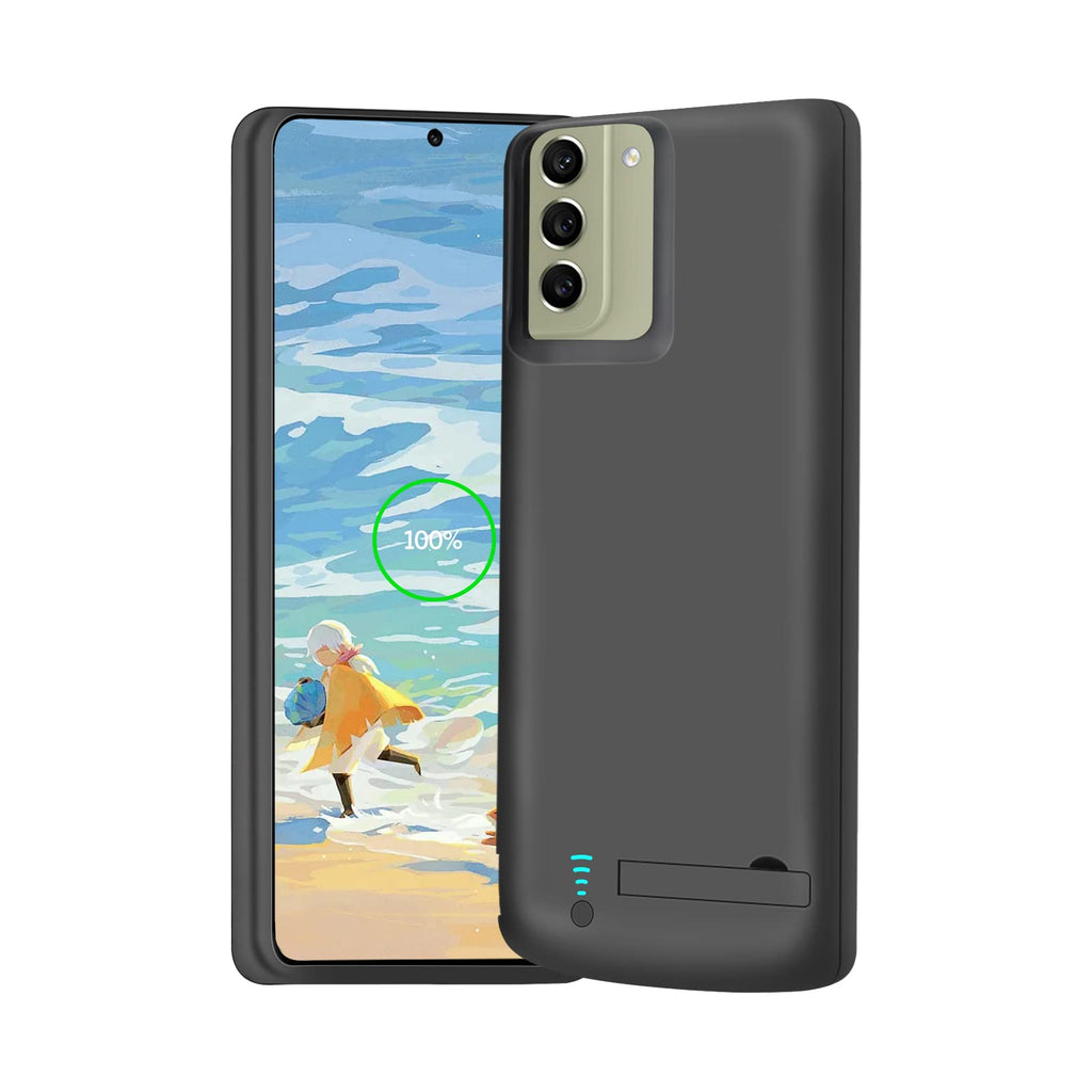  [AUSTRALIA] - BAHOND Battery Case for Samsung Galaxy S21 FE 5G, 5000mAh Rechargeable Extended Battery Charging Charger Case, Add 100% Extra Juice, Not Compatible with Galaxy S21 (6.4 inch) Black