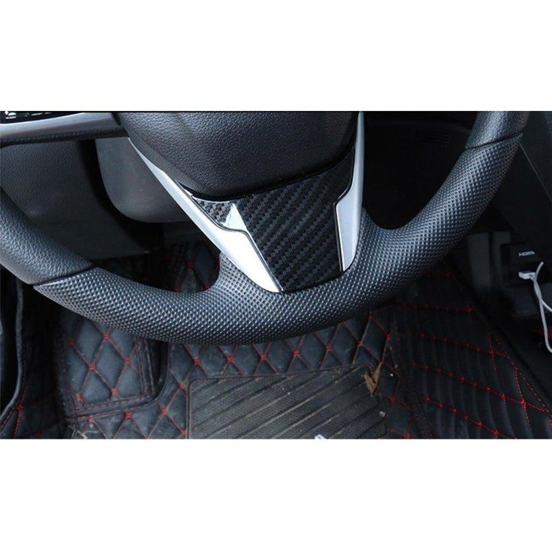  [AUSTRALIA] - Real Carbon Fiber Steering Wheel Cover Panel Frame Trim for Honda Civic 2016 and up