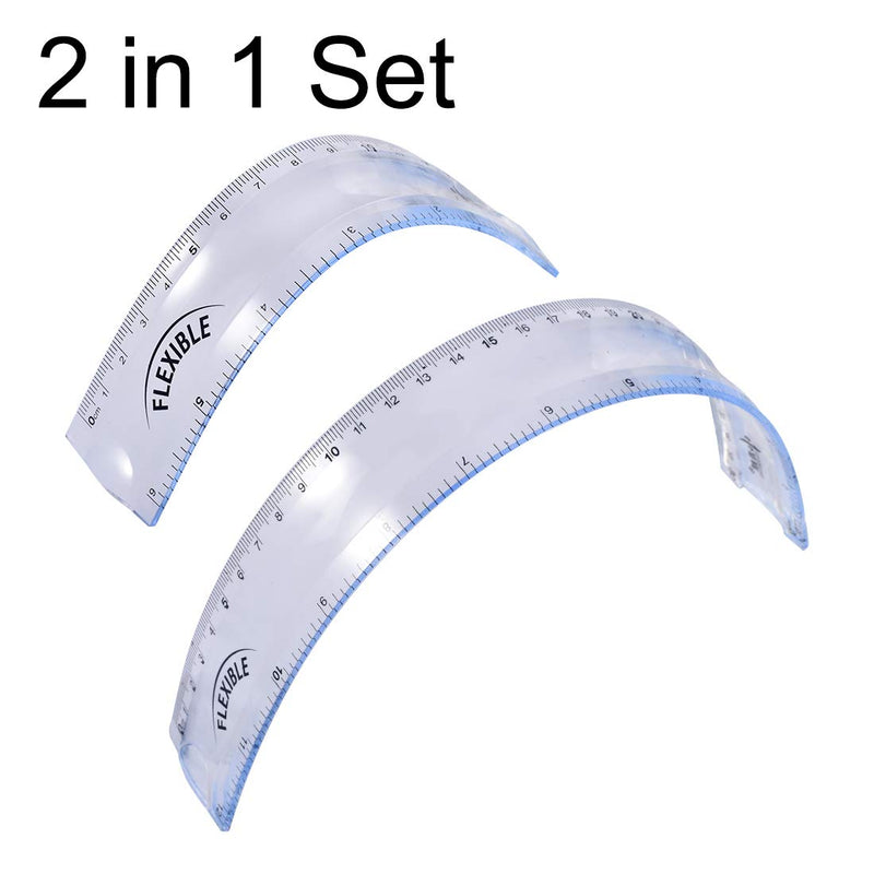  [AUSTRALIA] - uxcell Flexible Straight Ruler 15cm 6 Inch 30cm 12 Inch Soft Plastic Measuring Ruler Tool