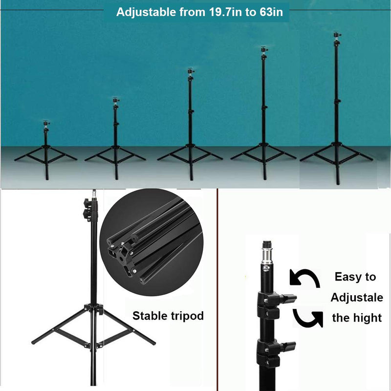  [AUSTRALIA] - Tripod Stand for Projector Camera Camcorder with Adjustable Height Max 63in with 1/4, 4M,6M Screw Heads