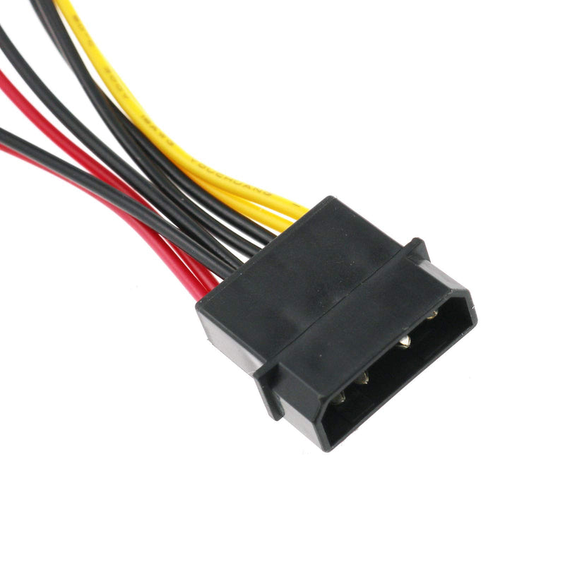  [AUSTRALIA] - ITROLLE 4-Pin Molex to 3-Pin / 4 Pin Fan Power Cable Adapter Connector 2x12V / 2x5V Computer Cooling Fan Splitter Y Power Cables for CPU PC Case Fan