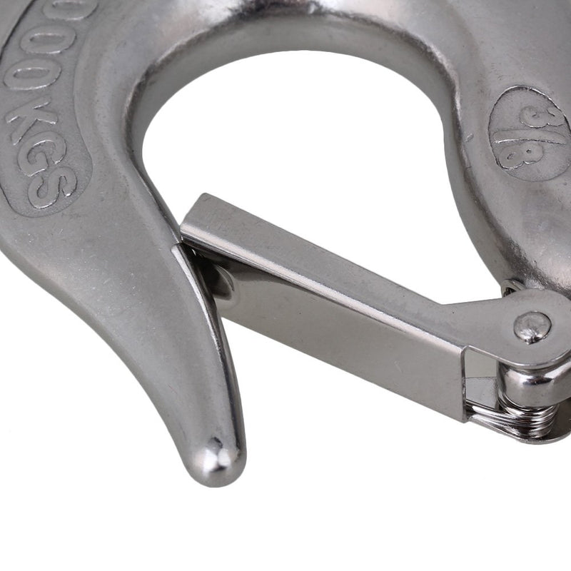 BQLZR 304 Stainless Steel American Type Swivel Lifting Clevis Chain Hook with Latch 1000KG Working Load Limit - LeoForward Australia