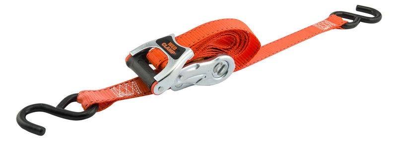  [AUSTRALIA] - Erickson 31350 Orange 1" X 15' Web Clamp Ratchet Tie-Down, 1500 lb. Load Capacity
