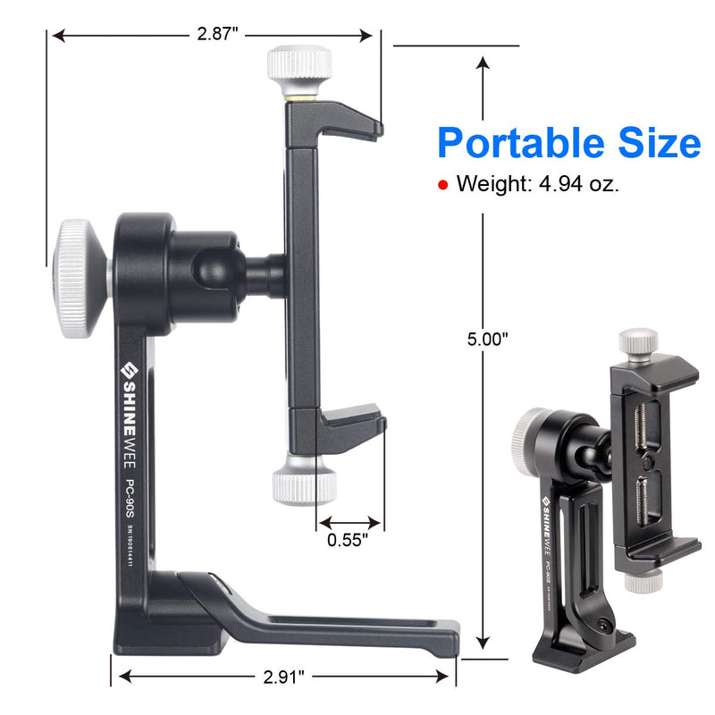  [AUSTRALIA] - Metal Phone Tripod Mount Adapter, Phone Holder Stand with Arca Swiss and 1/4" Screw Mount,360 Degree Vertical & Horizonta Rotate, Fits iPhone 7 8 9 X 11 12 13 14 Max Plus Mini Se Pro