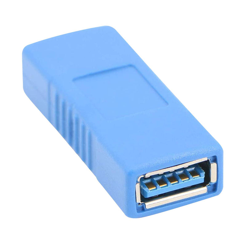  [AUSTRALIA] - SAISN USB 3.0 Connector Female to Female Adapter USB 3.0 Coupler Adapter Converter Bridge Extension Coupler (Pack of 3, Blue)