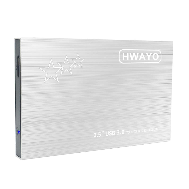  [AUSTRALIA] - 320GB External Hard Drive Portable - HWAYO 2.5'' Ultra Slim HDD Storage USB 3.0 for PC, Laptop, Mac, Chromebook, Xbox One (Silver) 320GB Silver