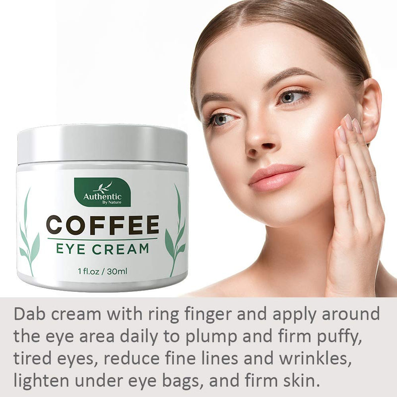 Caffeine Eye Cream For Anti Aging, Dark Circles, Bags, Puffiness. Great Under Eye Skin + Face Tightening, Eye Lift Treatment For Women, Men. Coffee, Avocado Oil, Algae, Jojoba, Vitamin C, Peptides - LeoForward Australia