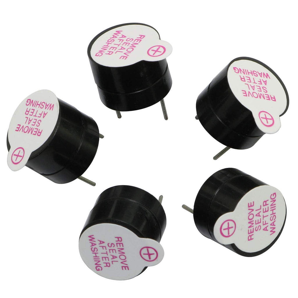  [AUSTRALIA] - RuiLing 5-Pack 12x9.5mm DC 3V Active Buzzer for Arduino Raspberry Pi ,Magnetic Electronic Continous Long Beep Tone Alarm Sounder