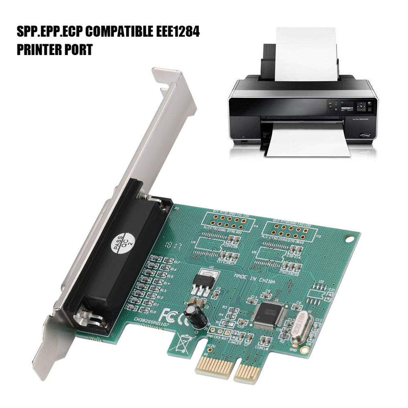  [AUSTRALIA] - LPT Printer to PCI E Converter, Parallel Port DB25 LPT Printer to PCI E Express Card Converter Adapter for Windows 98SE/ME/2000/XP/Vista /7/8/10