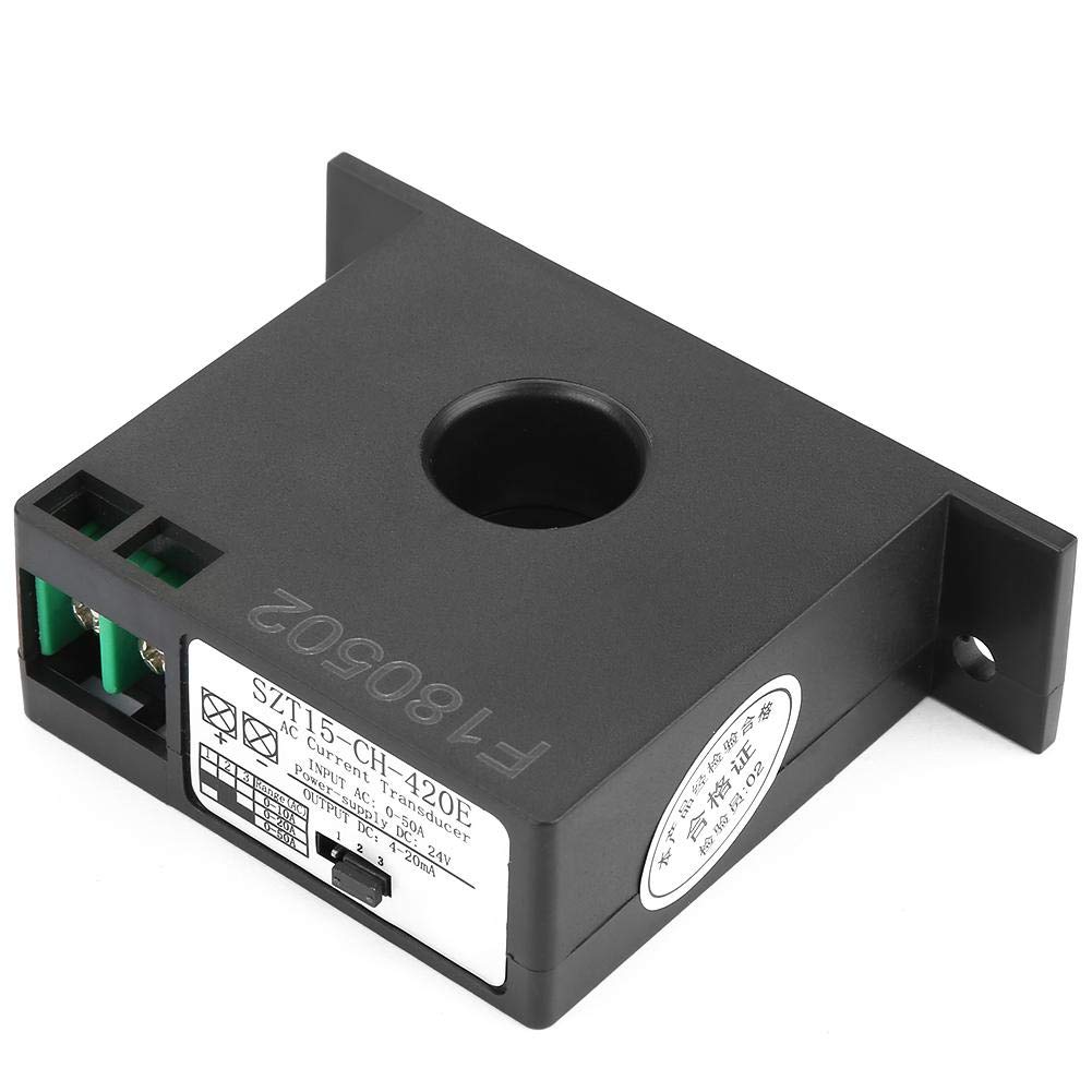  [AUSTRALIA] - AC current converter, SZT15-CH-420E current converter transformer sensor current converter AC 0-50A to DC 0-5V/0-10V/4-20mA