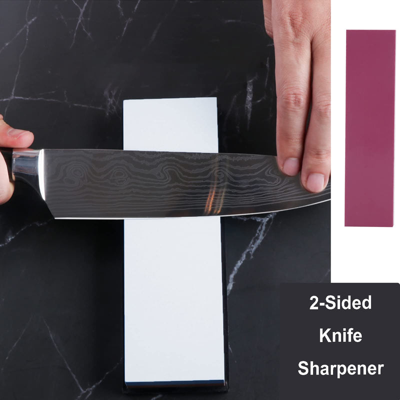  [AUSTRALIA] - Sharpening Stone,1pc Blade Razor Sharpener Stone Whetstone Polishing Tool Two Sides 10000# 3000# Grit,Sharpening Stone Whetstone Set(White)