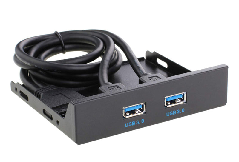  [AUSTRALIA] - Excelity 2 Ports USB 3.0 Front Panel Floppy Disk Bay 20 Pin Hub Bracket