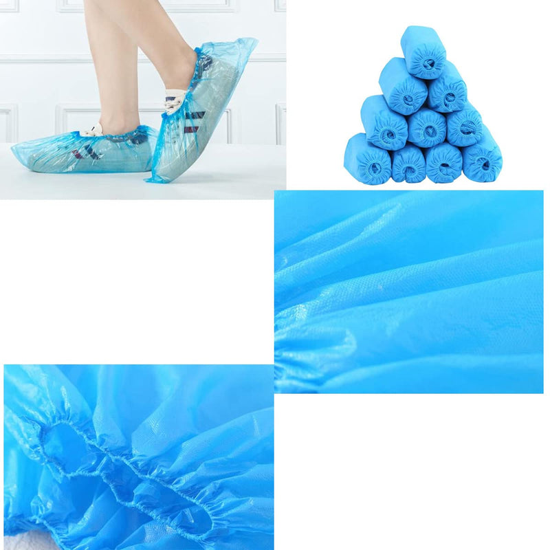  [AUSTRALIA] - Disposable shoe covers, pack of 100, disposable shoe covers, plastic shoe covers for indoor shoes for men and women, 3.5 g shoe cover