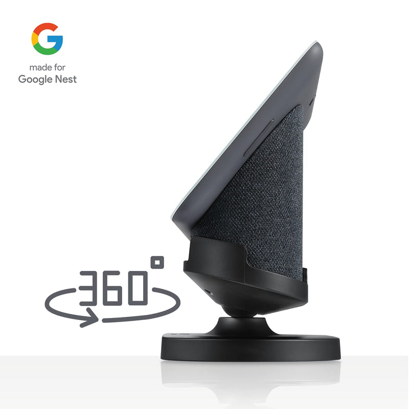  [AUSTRALIA] - Wasserstein Adjustable Stand for Google Nest Hub (2nd Gen) - Made for Google (Charcoal) Charcoal