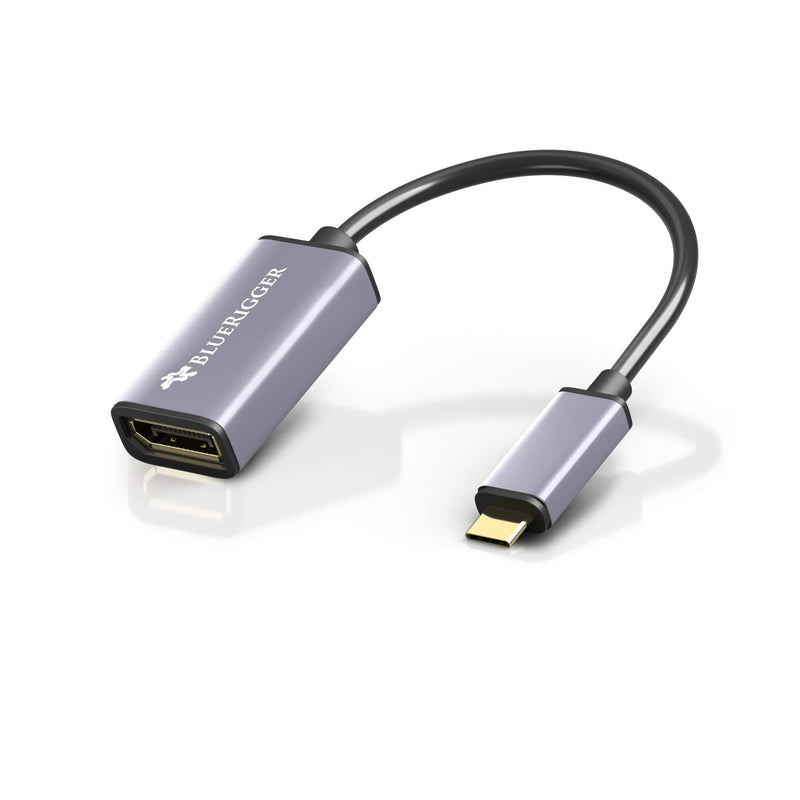  [AUSTRALIA] - Bluerigger USB C to DisplayPort Adapter (4K 60Hz, DP 1.4, Thunderbolt 4, HDR, Type C, Type-C) USB-C to DP Adapter Compatible with VR headsets, MacBook Pro/Air, Surface Book, iPad Pro, iMac, Galaxy 20CM