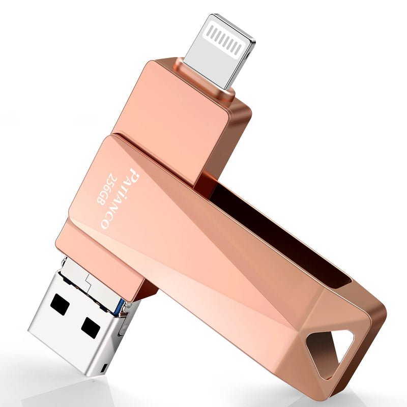  [AUSTRALIA] - 256GB Photo-Stick-for-iPhone, Apple MFi Cetified USB Flash Drive for iPhone Thumb Drive,iPhone-Memory-Stick for iPad/iPhone/Computer Picture Keeper Portable Hard Drive,Pink 256GB Pink