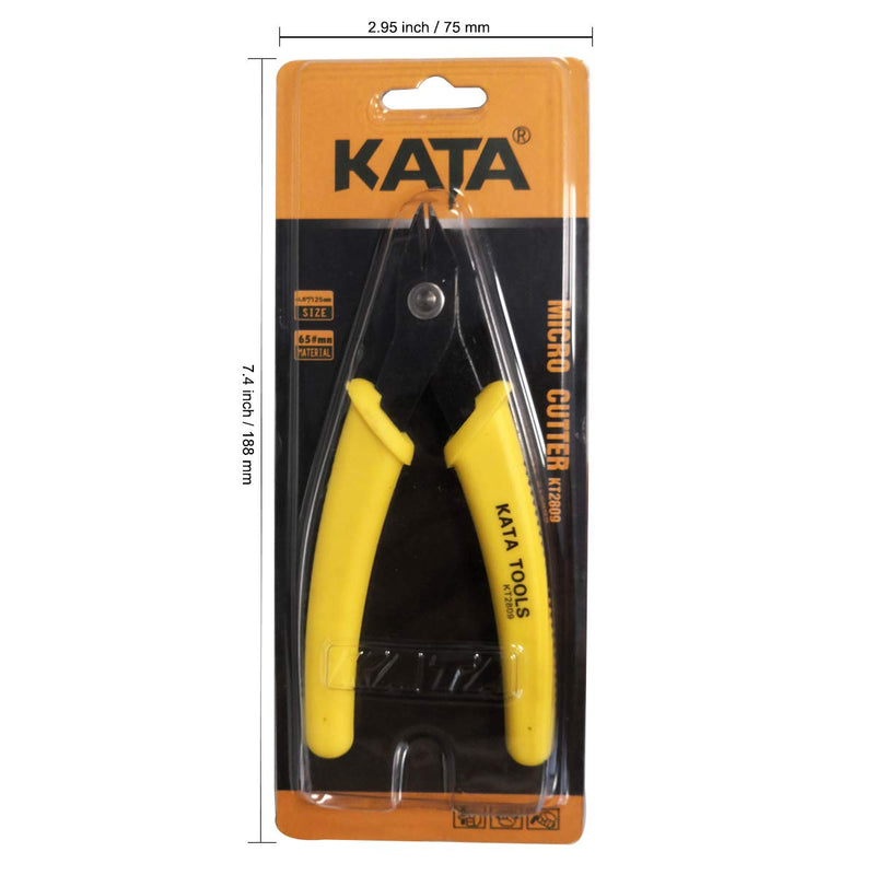  [AUSTRALIA] - KATA 4.5 Inch Micro Wire Cutter,Precison Mini Flush Cutters and Clean Cut Pliers for Electronics,Model,Jewelry,Model Kits… 1