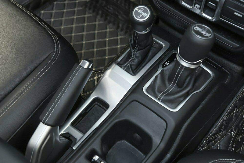  [AUSTRALIA] - RT-TCZ Silver ABS Four-Wheel Drive Gear Shift Panel Trim for 2018-2020 Jeep Wrangler JL JLU