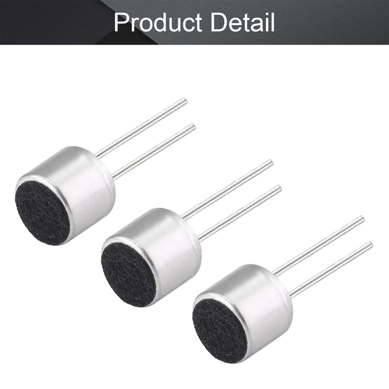  [AUSTRALIA] - Fielect 10Pcs 6050P-58DB Electret Microphone Pickup 6mm x 5mm Cylindrical Condenser MIC with Pins for PCB