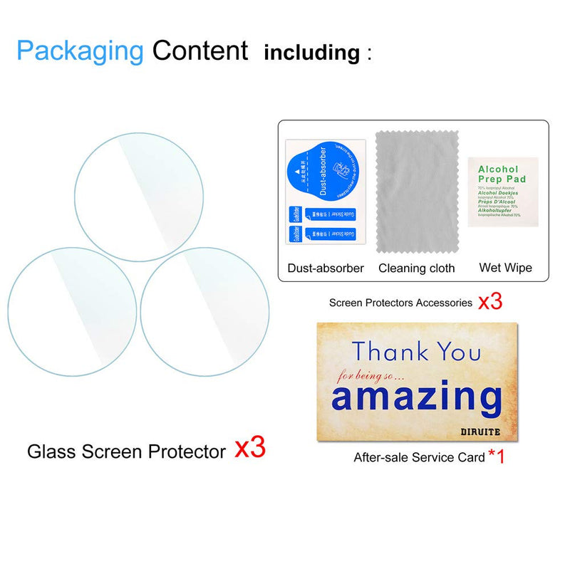  [AUSTRALIA] - Suoman 3-Pack for Garmin Fenix 6 Screen Protector Tempered Glass for Garmin Fenix 6/6 Pro / 6 Sapphire / 6 Pro Solar, [Anti-Scratch] (Do Not Fit for Fenix 6S/6X)