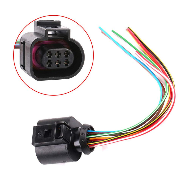 Cooling Fan Control Module Pigtail Connector Plug 6 Pin Fit For Audi VW 1J0973713 1J0 973 713 - LeoForward Australia