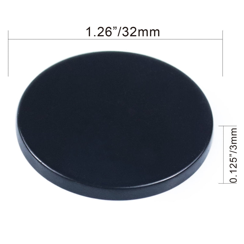  [AUSTRALIA] - LOVIMAG Waterproof Strong Rare Earth Magnets,Super Strong Neodymium Disc Magnets with Epoxy Coating and Double-Sided Adhesive for Fridge, Scientific, Craft,Office etc, 1.26 inchx1/8 inch-Pack of 10 32x3-Black-10p