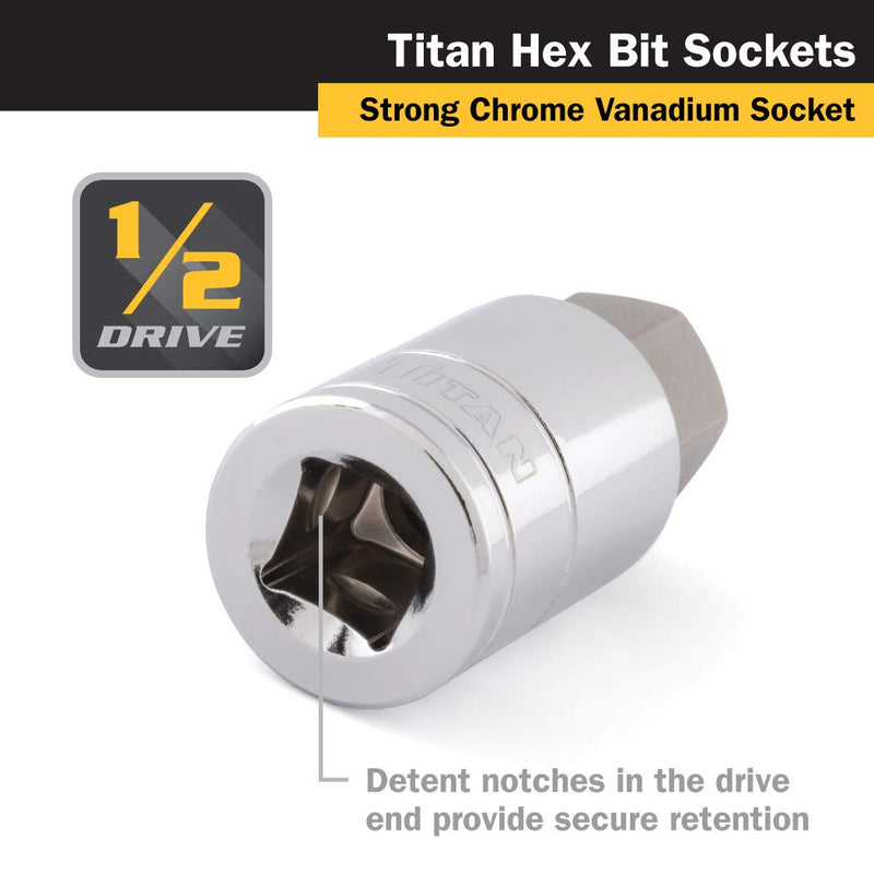  [AUSTRALIA] - Titan 15612 1/2-Inch Drive x 12mm Hex Bit Socket 12 mm