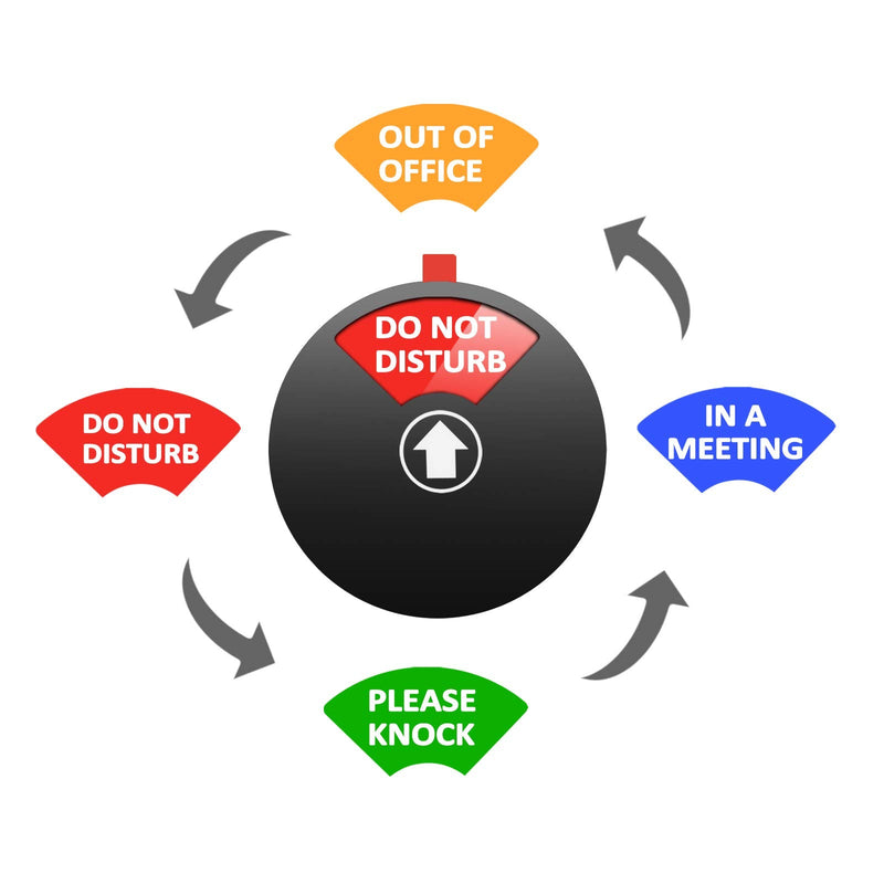  [AUSTRALIA] - Privacy Sign,Do Not Disturb/Please Knock/Out of Office/in a Meeting Sign,Office Door Sign That Lets Others Know Whether You're Available Or Not (5inch,Black) Black-Round-5 inch