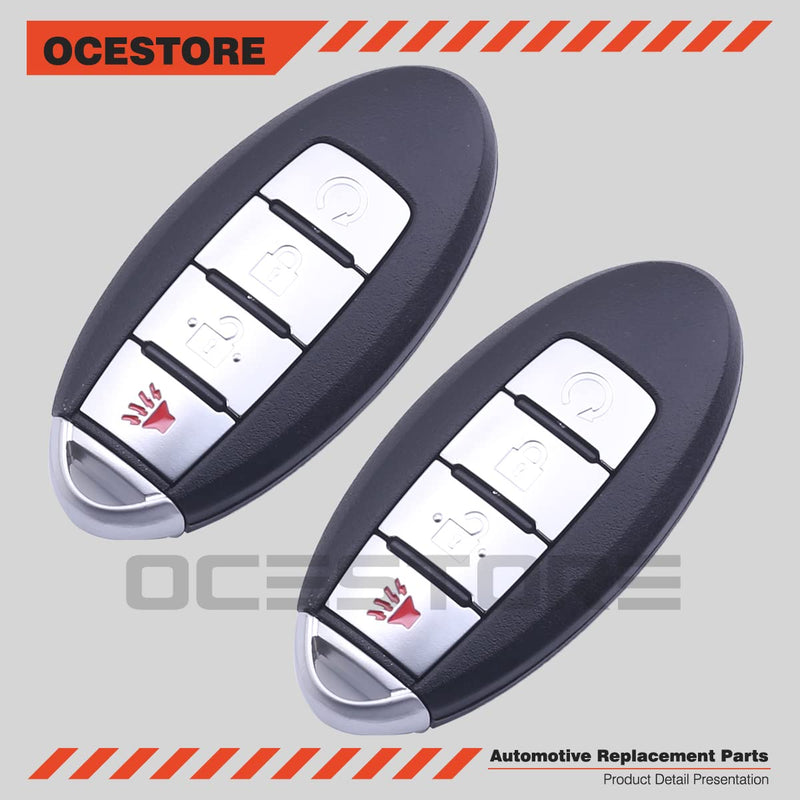  [AUSTRALIA] - OCESTORE 2 Pcs 4 Button Car Key Fob Keyless Entry Remote Replacement for 2016-2017 Pathfinder Titan Xd Replace KR5S180144014 285E3-5AA3D