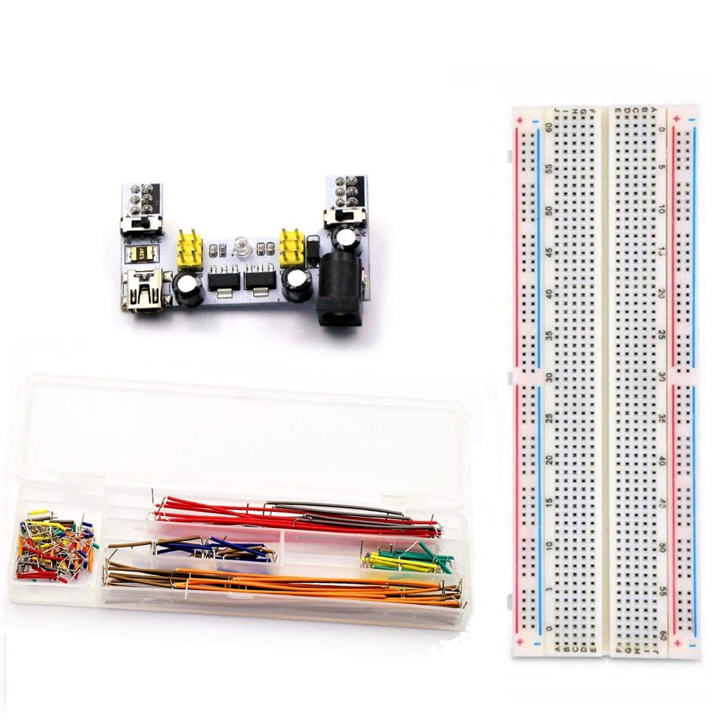  [AUSTRALIA] - CenryKay Starter Kit Element Parts DIY Kit 830 MB-102 Tie Points Solderless Breadboard with breadboard Jumper Wires and 3.3V 5V Power Supply Module Compatible for Arduino