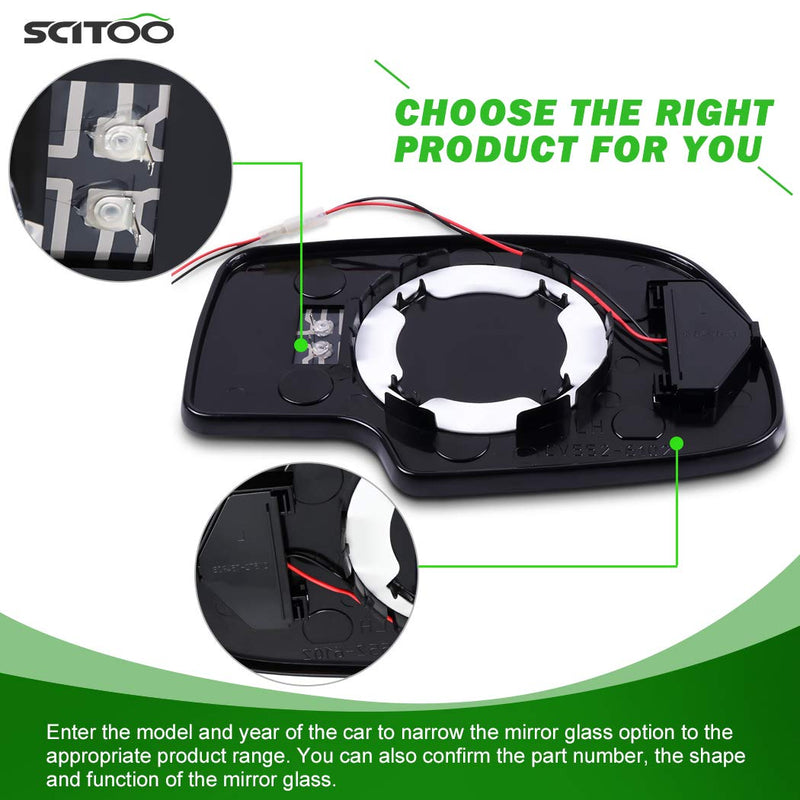 [AUSTRALIA] - SCITOO Compatible fit for Exterior Mirror Replacement Glasses Driver Left Side Power Heated Signal 2003-2007 Chevy Silverado Suburban GMC Sierra Yukon Replacement Tow Mirror Driver Side