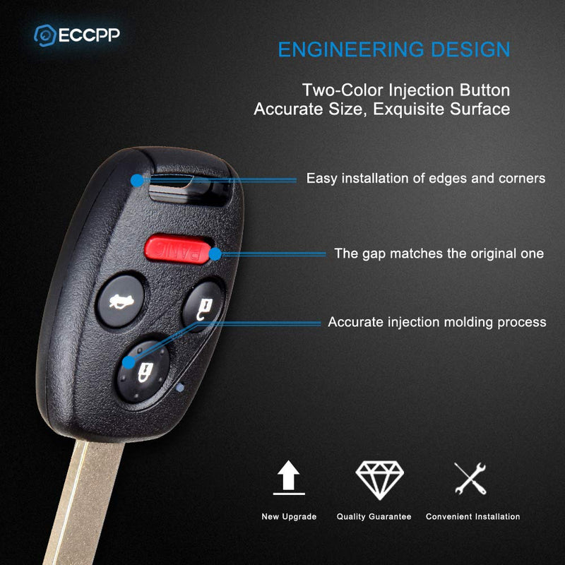  [AUSTRALIA] - ECCPP Replacement fit for Uncut 313.8MHz Keyless Entry Remote Car Key Fob Transmitter Honda Civic 06-2013 N5F-S0084A (Pack of 1)