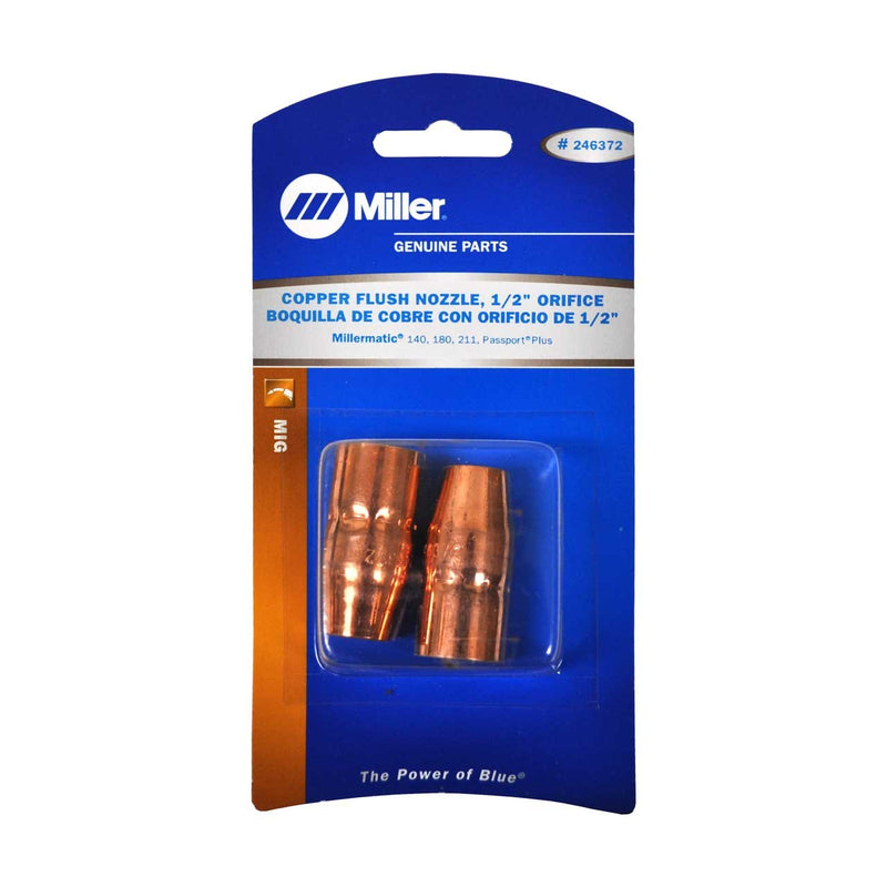  [AUSTRALIA] - Miller 246372 Nozzle, M-100 .500 Orf Flush (Cu), 2 pack