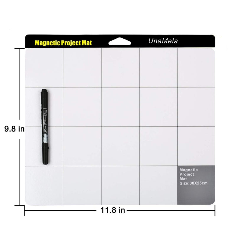 [AUSTRALIA] - Magnetic Pro Mat Unamela Large Size Writing Note mat with Dry Erase Pen - preventing Losing Screws When Repairing Cell Phone,Laptop or Other Electronics (11.8 inch x9.8 inch)