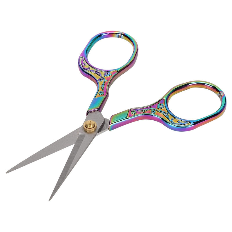  [AUSTRALIA] - Vintage Sewing Scissor, Stainless Steel Fabric Shear for Office Home School Cutting(Multicolor)