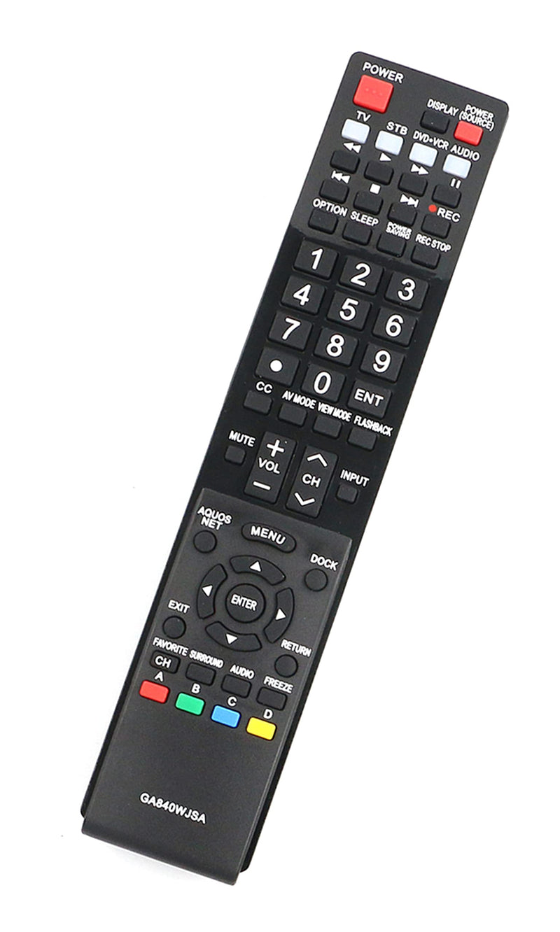 AULCMEET RRMCGA840WJSA GA840WJSA Replaced Remote Fit for Sharp Aquos TV - LeoForward Australia