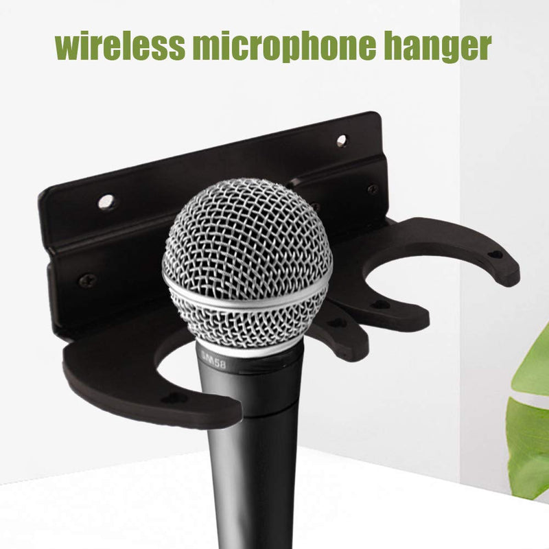  [AUSTRALIA] - ZSooner Microphone Stand, Wireless Microphone Double Hook Hanger Holder