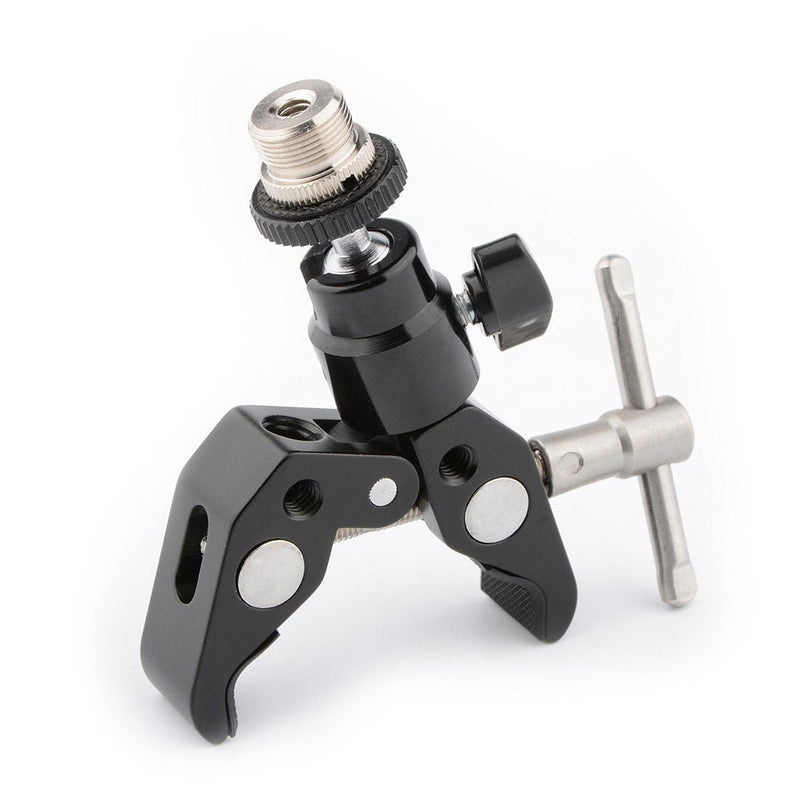  [AUSTRALIA] - CAMVATE Crab Clamp Articulated 1/4 Mini Ball Head for Microphones
