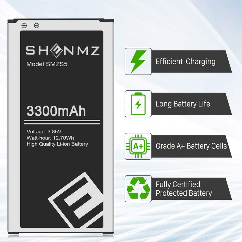 Galaxy S5 Active Battery,[Upgraded] 3300mAh Li-ion Replacement Battery for Galaxy S5 Active Sport Sprint SM-G860 & AT&T SM-G870A | S5 Spare Battery - LeoForward Australia