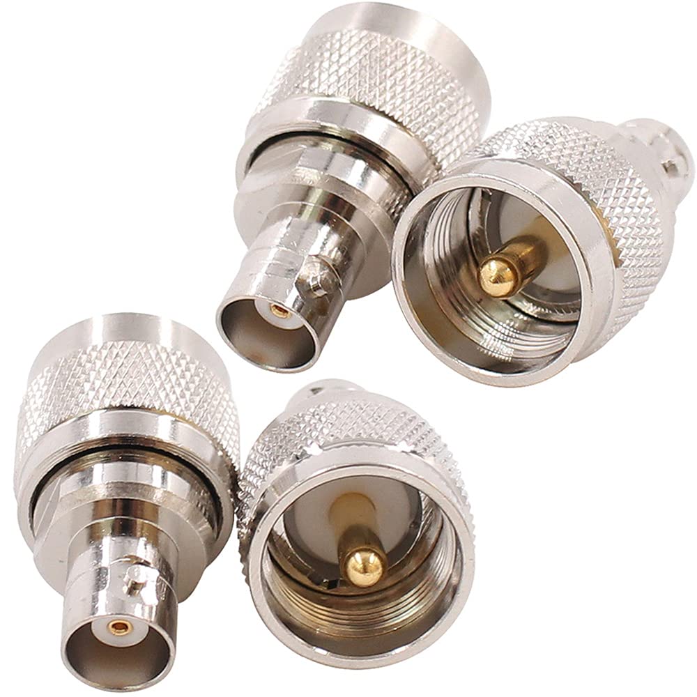  [AUSTRALIA] - BNC Female to SO239 Male Adapter 4pcs RF Coaxial Coax Connector PL-259 PL259 Cable
