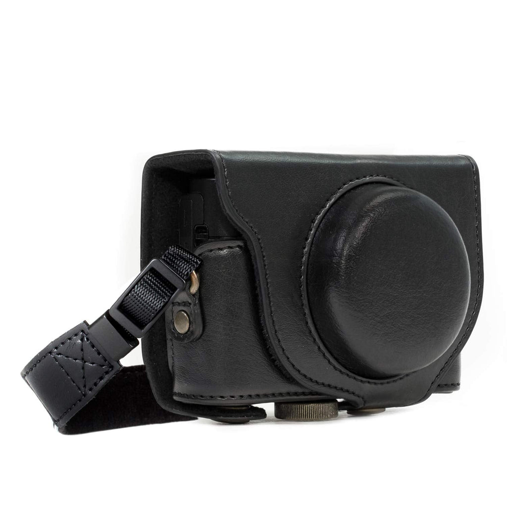  [AUSTRALIA] - MegaGear Ever Ready Leather Camera Case Compatible with Sony Cyber-Shot DSC-RX100 VI, DSC-RX100 V, DSC-RX100 IV, DSC-RX100 III Black