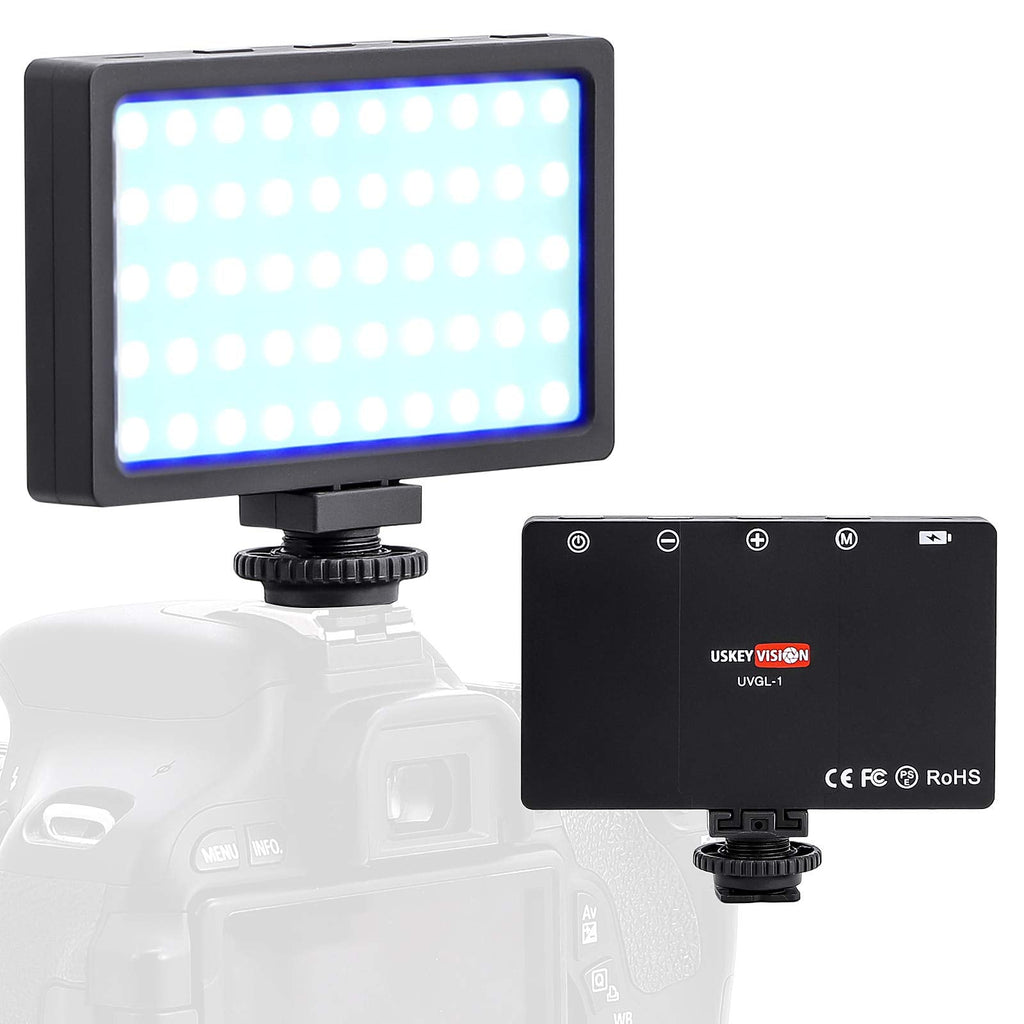  [AUSTRALIA] - USKEYVISION RGB Continuous Video Light, with 9 Colors, Built-in Battery, DSLR Video/Photo Lighting, 0-360 Full Color, CRI 95+ 2500-9000K LED Video Light