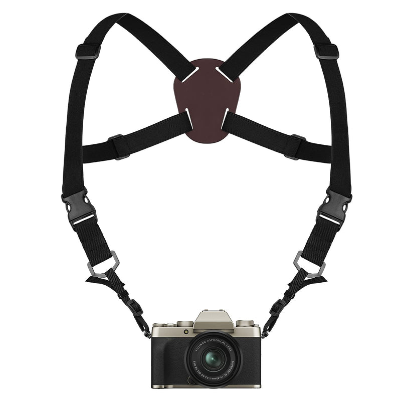  [AUSTRALIA] - Binocular Harness Strap, Camera Chest Harness with Adjustable Stretchy and Quick Release, X-Shaped Decompression Binocular Straps for Carrying Binocular, Cameras, Rangefinders and More