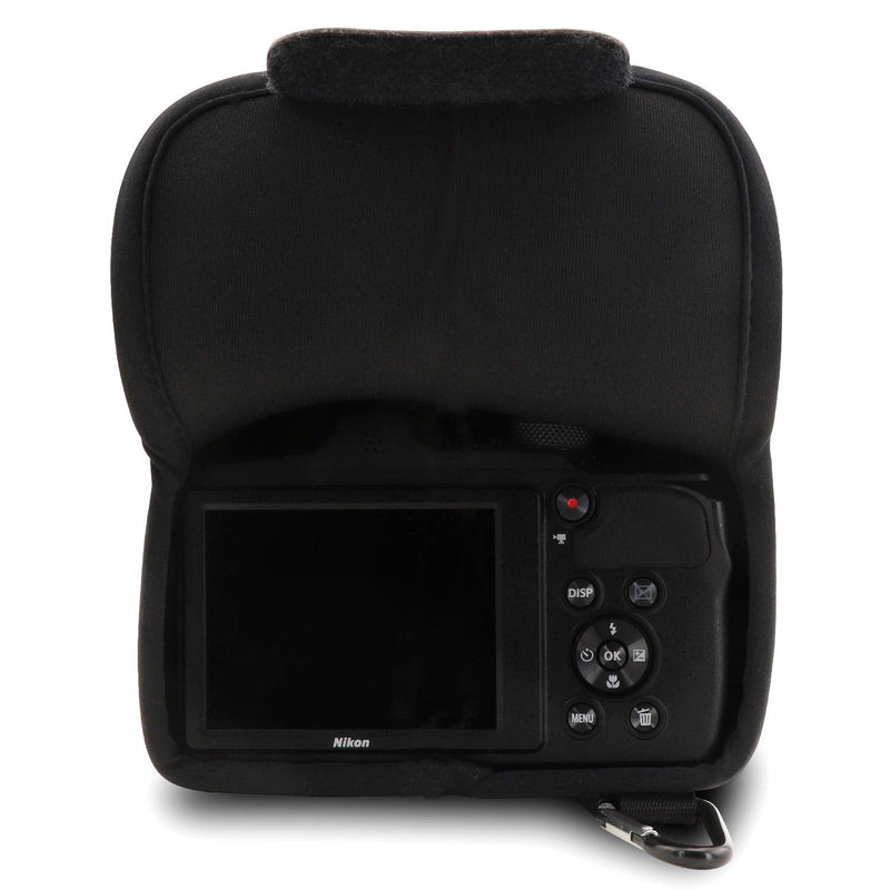  [AUSTRALIA] - MegaGear Ultra Light Neoprene Camera Case Compatible with Nikon Coolpix B600 Black