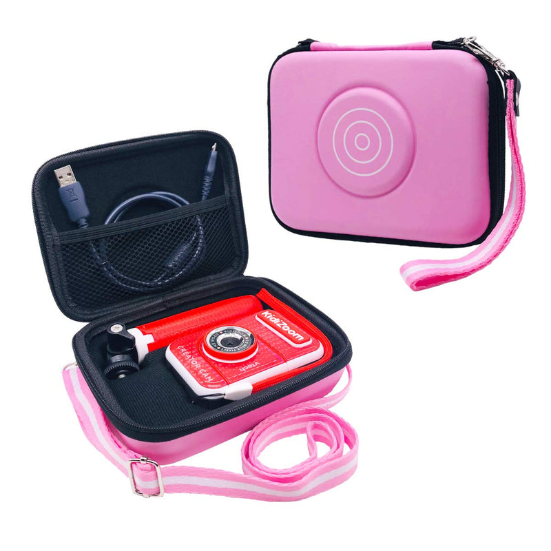  [AUSTRALIA] - Hard Carrying Case for VTech KidiZoom Creator Cam Video Camera, Travel Storage Case for Vtech Kidizoom Studio Video Camera and Accessories(Case Only) (Pink) Pink Hard Case